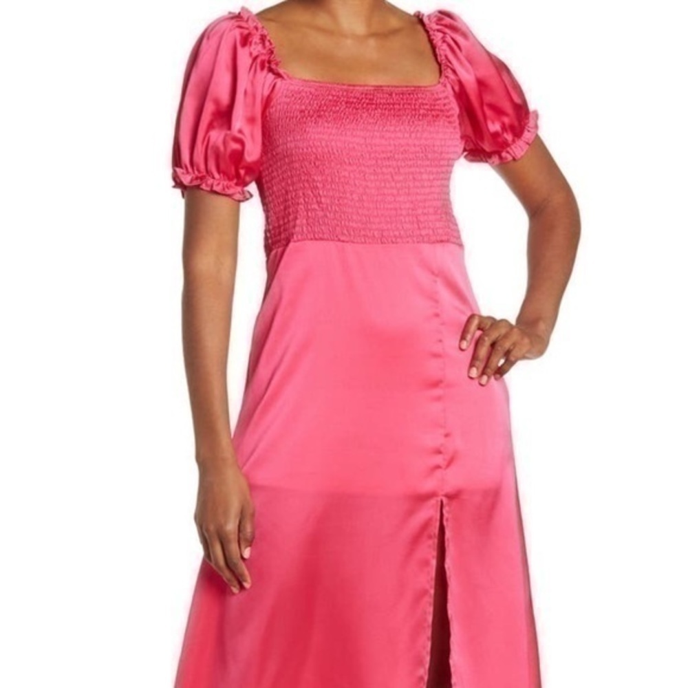 Satin Ruched Dress - Picture 4 of 4